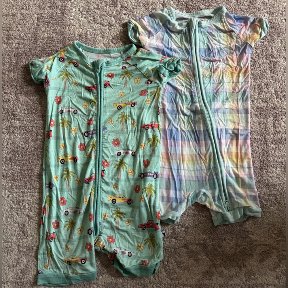 Bamboo Shortie Pajama Bundle Little Sleepies Kiki & Lulu 12-18mo